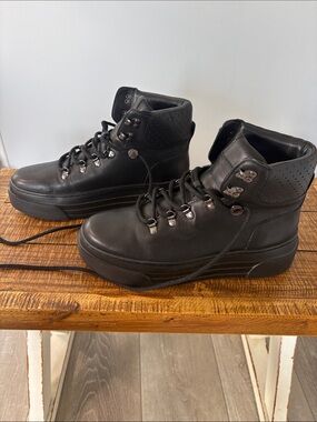 J Slides Black Combat & Moto  Boots